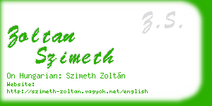 zoltan szimeth business card